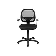 Flash Furniture Fundamentals Ergonomic Foam Swivel Computer and Desk Chair, Black (LF118PTBK)