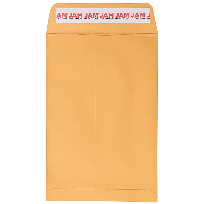JAM Paper Peel and Seal Kraft Open End Catalog Envelope, 6" x 9", Brown, 500/Pack (13034199C) image 1