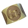 Great Papers! Happy Birthday Stickers, Gold/Kraft, 250/Roll (2020155)~#|#~sp124526191_sc7