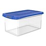 Bankers Box Heavy-Duty Latch Lid Plastic File Box, Letter Size, Blue/Clear, Each (86101)~#|#~sp124526519_sc7