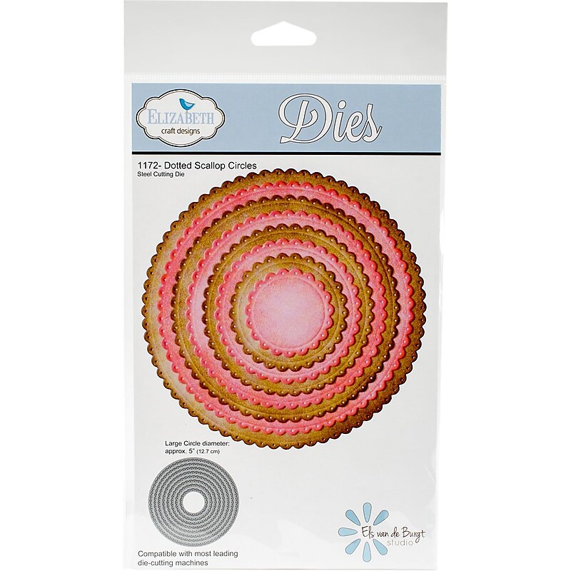 Elizabeth Craft Metal Die-Dotted Scallop Circles, 5" image 1