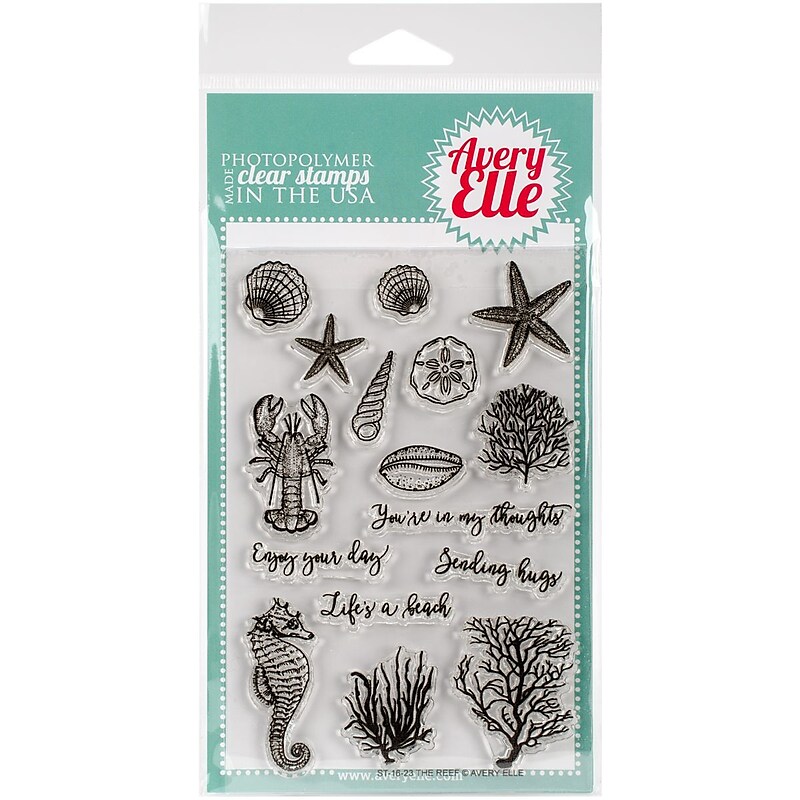 Avery Elle The Reef Stamp Set, 4" x 6", Clear (AE1623) image 1