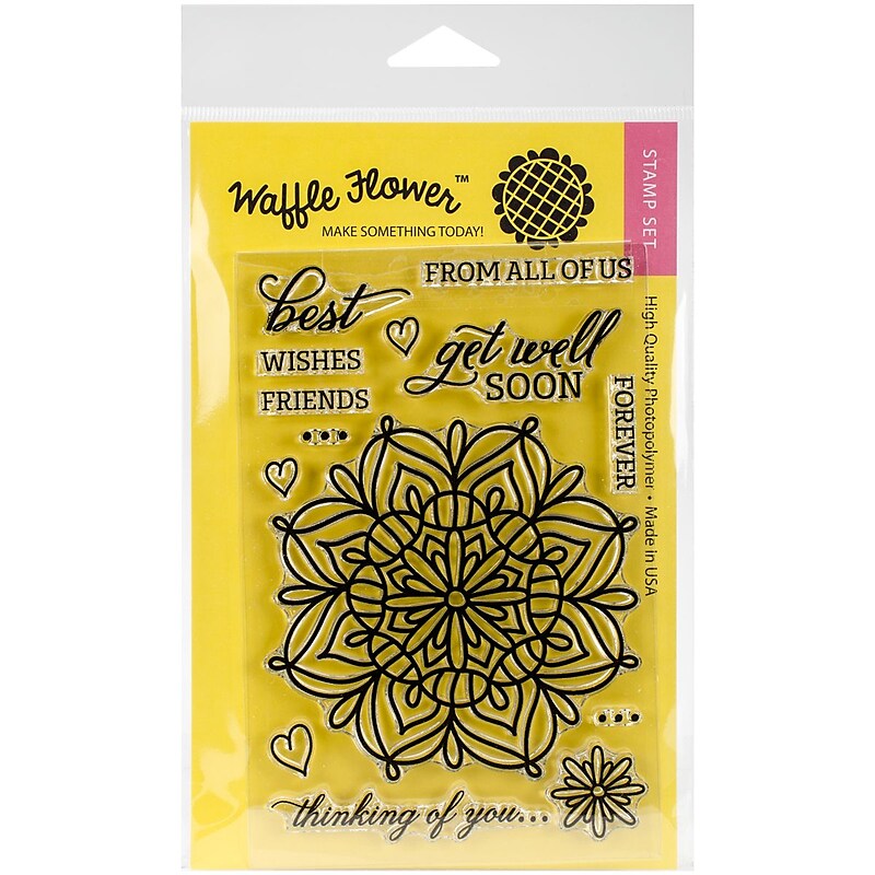 Waffle Flower Crafts Clear Stamps 4"X6"-Lacy Flower image 1