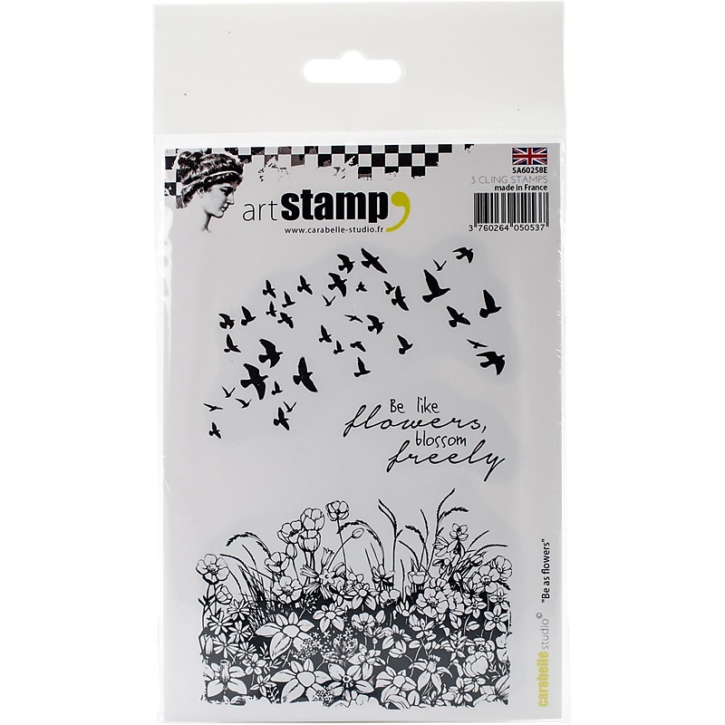 Carabelle Studio Be As Flower Cling Stamps, Multicolor (SA60258E) image 1