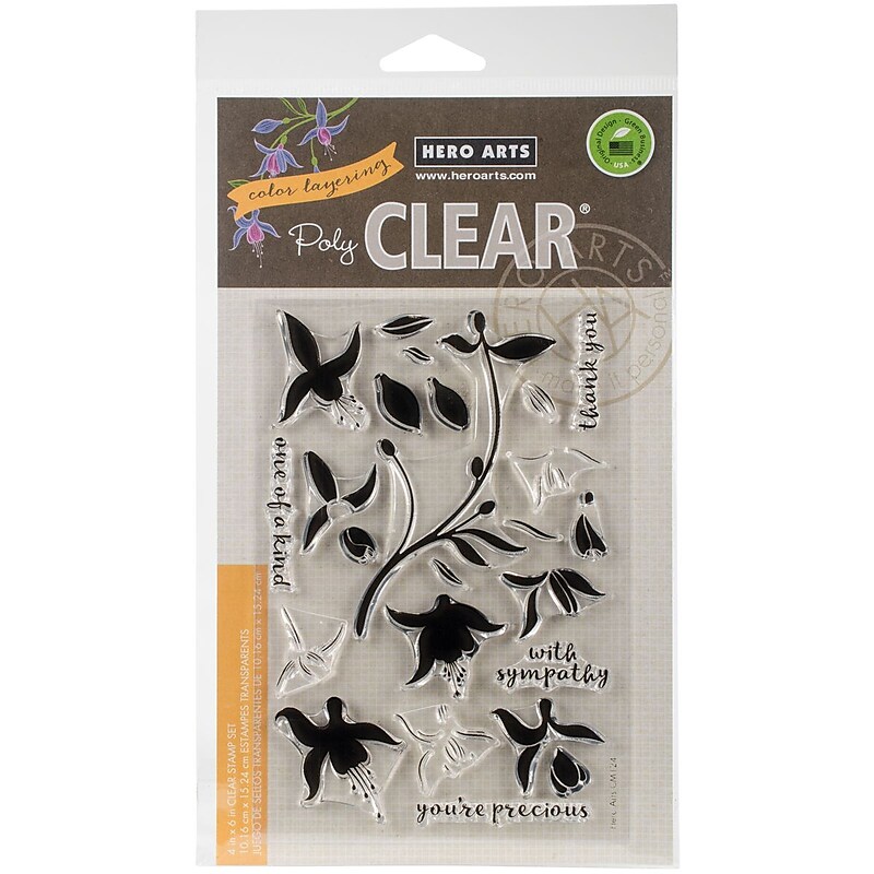 Hero Arts polyCLEAR Color Layering Fuchsia Stamps, 4" x 6", Clear (HA-CM124) image 1