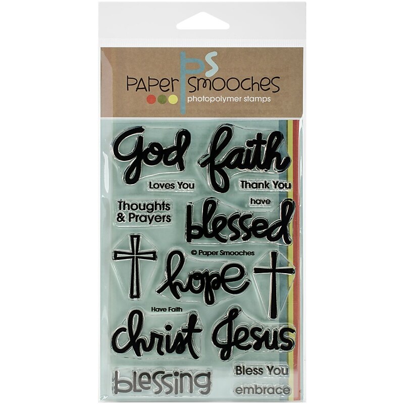 Paper Smooches Have Faith Stamps, 4" x 6", Clear (FBS238) image 1