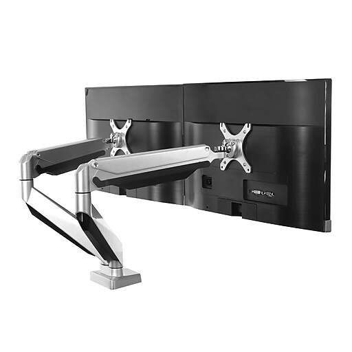 Loctek Adjustable Monitor Mount, Up to 27", Gray/Silver (D7D) Staples