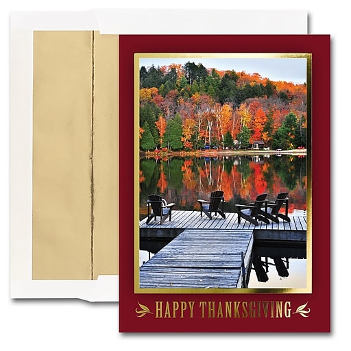 JAM Paper® Blank Thanksgiving Card Set, Thanksgiving Quiet ...