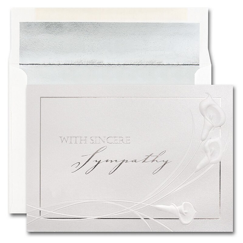 JAM Paper® Blank Sympathy Greeting Cards Set, Expression Of Sympathy, 25/Pack (526M1454WB) image 1