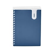 Poppin Medium Notepad, 6" x 8.5", Ruled, Blue/White, 80 Sheets/Pad, 1 Pad/Pack (108263)