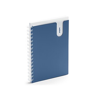 Poppin Medium Notepad, 6" x 8.5", Ruled, Blue/White, 80 Sheets/Pad, 1 Pad/Pack (108263)