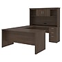 Bestar Logan 66" U-Shaped Desk with Hutch, Brown (46410-52)~#|#~sp125660182_sc7
