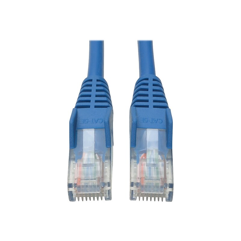 Tripp Lite 2 ft. RJ-45 to RJ-45 Cat5e Snagless Molded Patch Cable, Male,  Blue (N001-002-BL) image 1