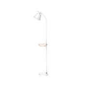 SHEFFIELD HOME Lawrence 65.7" Matte White Floor Lamp with Bell Shade (FLK1Q)
