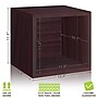Way Basics 12.8"H x 13.4"W Eco Modular Stackable Storage Cube Modern Cubby Organizer, Espresso Wood Grain (BS285340320EO)~#|#~sp125991882_sc7