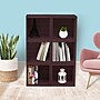 Way Basics 12.8"H x 13.4"W Eco Modular Stackable Storage Cube Modern Cubby Organizer, Espresso Wood Grain (BS285340320EO)~#|#~sp125991969_sc7