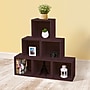 Way Basics 12.8"H x 13.4"W Eco Modular Stackable Storage Cube Modern Cubby Organizer, Espresso Wood Grain (BS285340320EO)~#|#~sp125991972_sc7