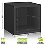 Way Basics 12.8"H x 13.4"W Eco Modular Stackable Storage Cube Modern Cubby Organizer, Black Wood Grain (BS285340320BK)~#|#~sp125992269_sc7