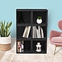 Way Basics 12.8"H x 13.4"W Eco Modular Stackable Storage Cube Modern Cubby Organizer, Black Wood Grain (BS285340320BK)~#|#~sp125992310_sc7