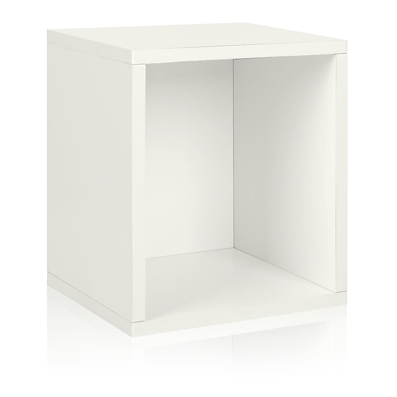 Way Basics 15.5"H x 13.4"W Eco Modular Tall Stackable Storage Cube Modern Cubby Organizer, White (BS285340390WE) image 1
