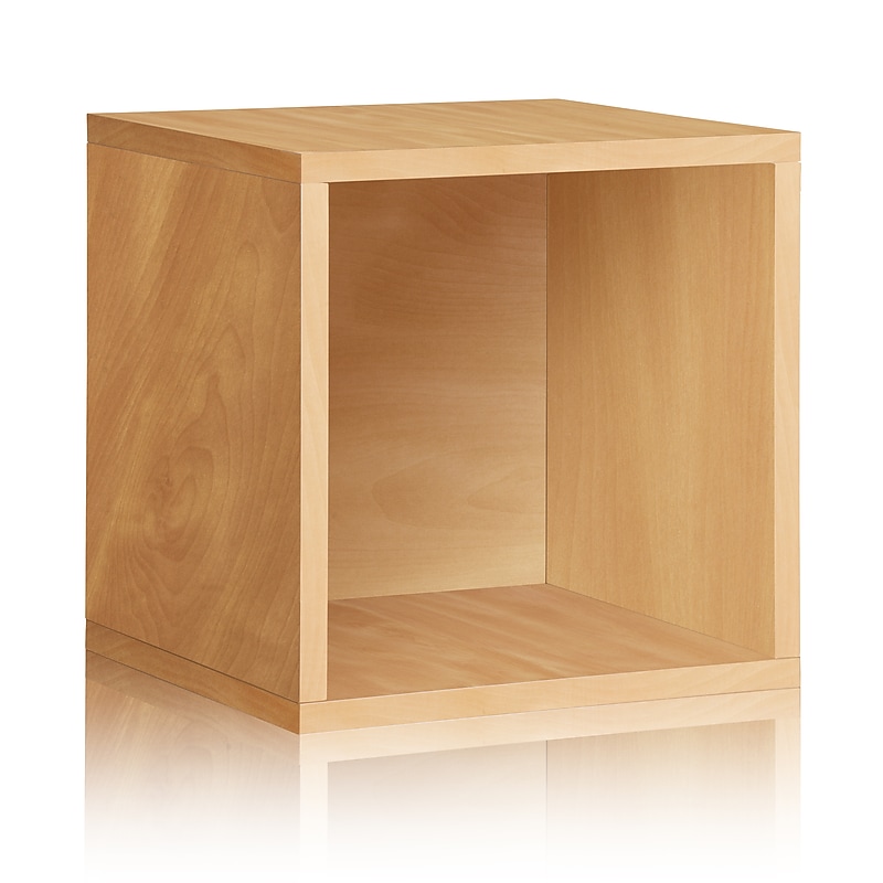 Way Basics 15"H Large Eco Modern Stackable Storage Cube, Natural Wood Grain (BS-SCUBE-NL) image 1