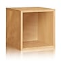 Way Basics 15"H Large Eco Modern Stackable Storage Cube, Natural Wood Grain (BS-SCUBE-NL)~#|#~sp125993637_sc7