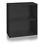 Way Basics 24.7"H Webster 2-Shelf Bookcase Organizer and Modern Eco Storage Shelf Unit, Black Wood Grain (WB-2SHELF-BK)~#|#~sp125994915_sc7