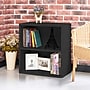 Way Basics 24.7"H Webster 2-Shelf Bookcase Organizer and Modern Eco Storage Shelf Unit, Black Wood Grain (WB-2SHELF-BK)~#|#~sp125994917_sc7