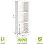 Way Basics 36.8"H Wynwood 3-Cube Narrow Bookcase Organizer and Modern Eco Storage Shelf Unit, White (WB-3CUBE-WE)~#|#~sp125995055_sc7