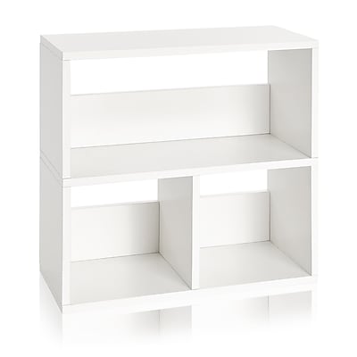 Way Basics 24.8″H Collins Cubby Bookcase, Organizer and Modern Eco Storage Shelf, White (WB-2SHELF-3-WE) Sansujyuku sansujyuku.com