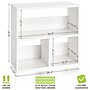 Way Basics 24.8"H Collins Cubby Bookcase, Organizer and Modern Eco Storage Shelf, White (WB-2SHELF-3-WE)~#|#~sp125995059_sc7