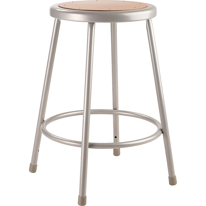 NPS 6200 Series Armless Steel Industrial/Shop Stool, Gray (6224) image 1