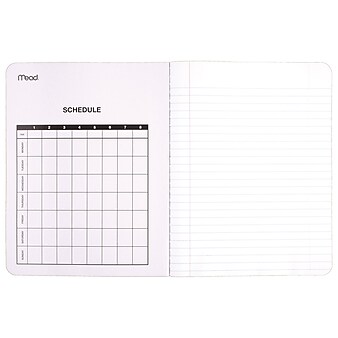 Mead 1-Subject Composition Notebooks, 9.75" x 7.5", Wide Ruled, 100 Sheets, Black (09910)