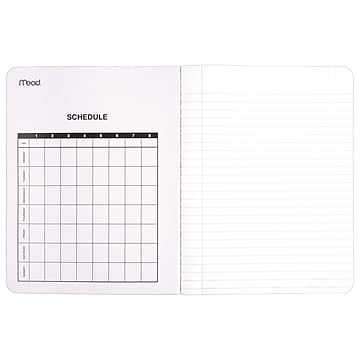Mead Composition Notebook, 9.75" x 7.5", Wide Ruled, 100 Sheets, Black Marble (09910)