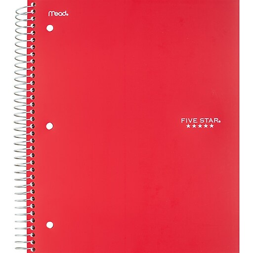 Five Star 3Subject Wirebound Notebook, 81/2" x 11", College Ruled
