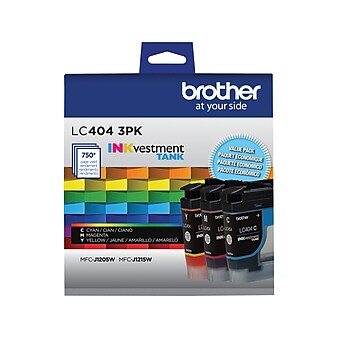 Brother LC4043PKS Cyan/Magenta/Yellow Standard Yield Ink Cartridges, 3/Pack