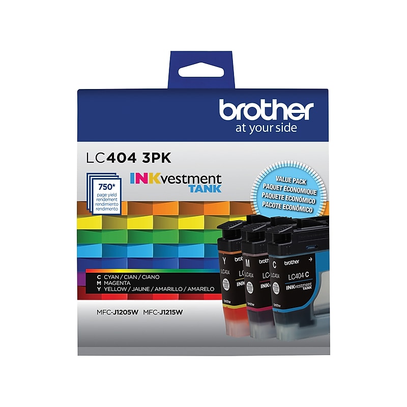 Brother LC4043PKS Cyan/Magenta/Yellow Standard Yield Ink Cartridges,   3/Pack image 1