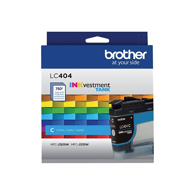 Brother INKvestment Tank LC404 Cyan Standard Yield Ink Cartridge, Prints Up to 750 Pages (LC404CS) image 1