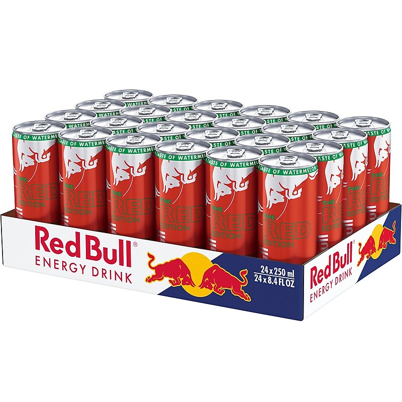 Red Bull The Red Edition Watermelon Energy Drink, 8.4 Fl. Oz., 24 Cans/Carton (RB230365) image 1