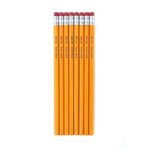 Pep Rally Wooden Pencil, 2.1mm, #2 Medium Lead, 8/Pack (59803-US