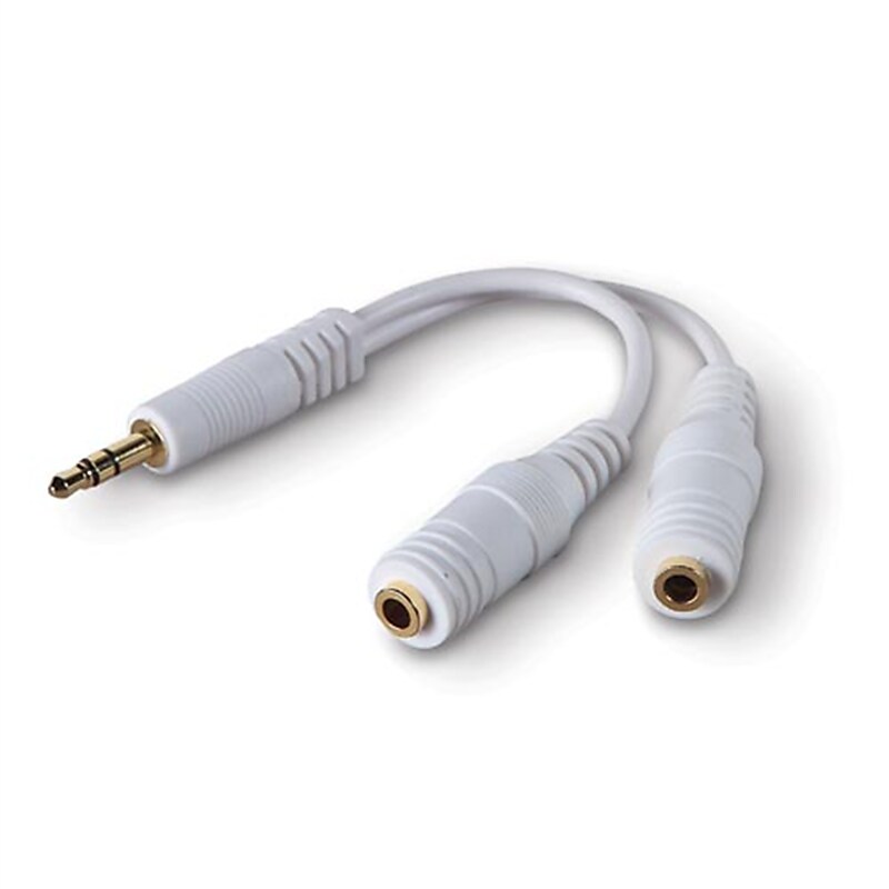 Belkin F8V234 0.5' Stereo Audio Cable, White image 1