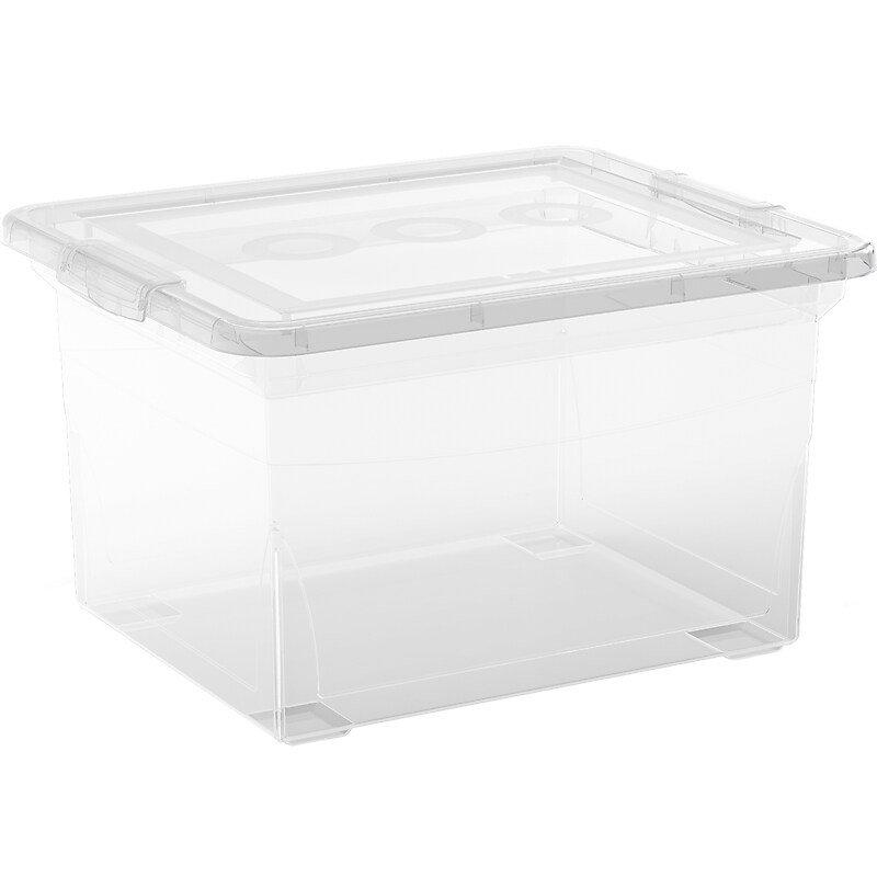 Keter 36 Qt. Snap-On Lid Storage Tote, Clear (242620) image 1