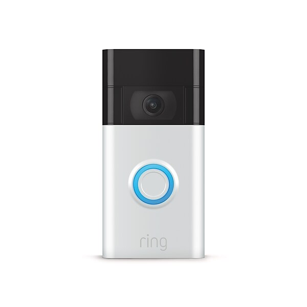 Ring WiFi Wired/Wireless Smart Video Doorbell, Silver (6022381)