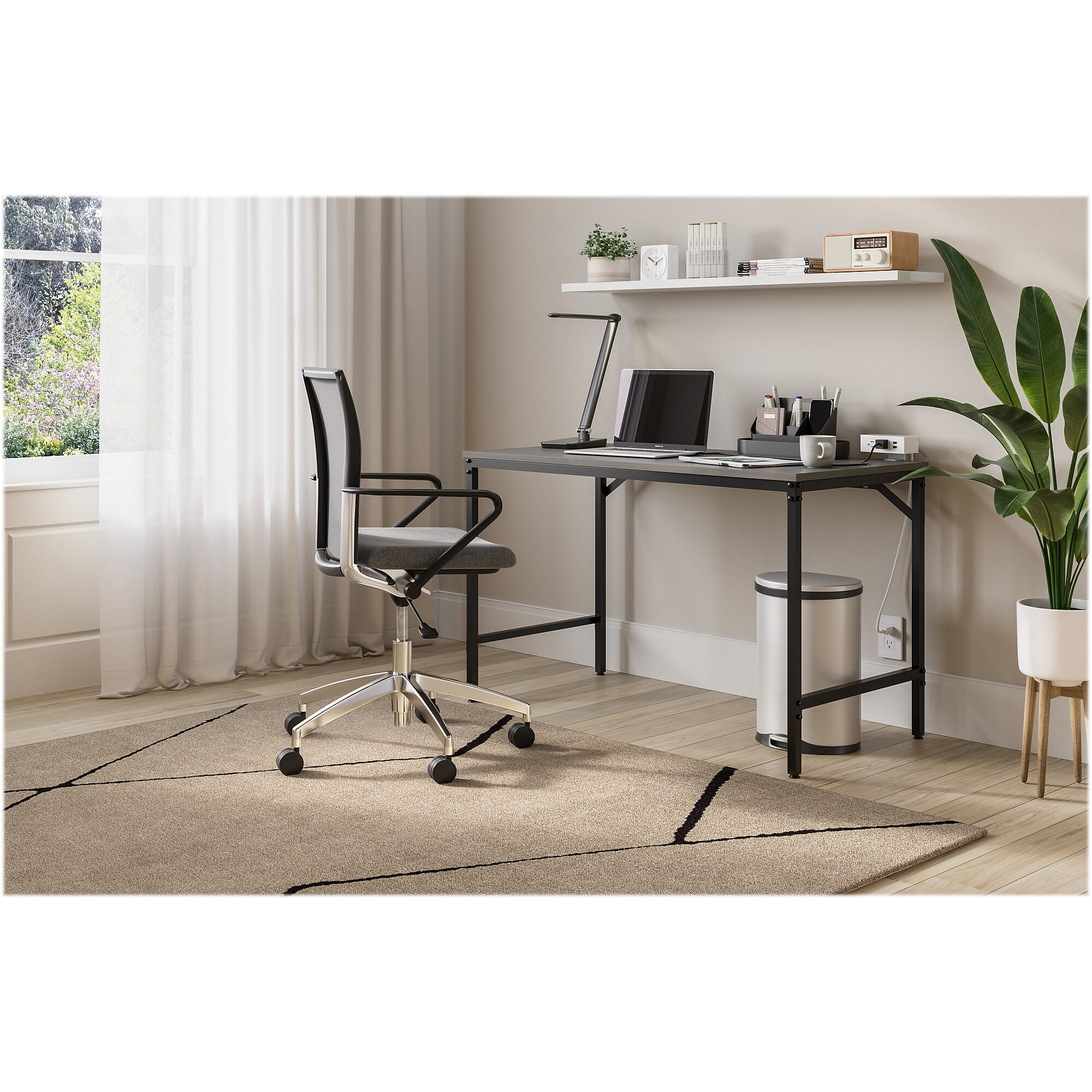 Safco Simple 46″ Workstation Desk, Sterling Ash (5272BLGR) Sansujyuku sansujyuku.com