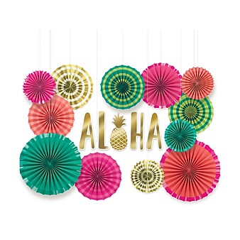 Amscan Aloha Deluxe Party Decoration Kit, Assorted Colors (290092)