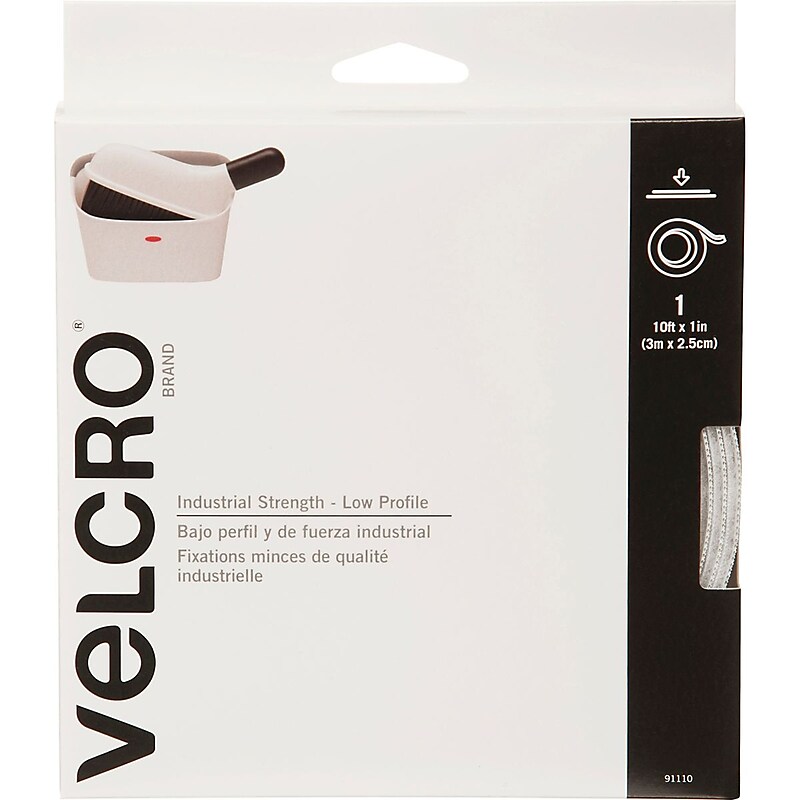 VELCRO Brand Industrial Strength Low Profile Tape 1"X10'-Black image 1