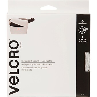 VELCRO Brand Industrial Strength Low Profile Tape 1"X10'-Black