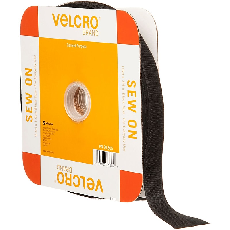 VELCRO(R) Brand Sew-On Tape 3/4"X30'-Black image 1