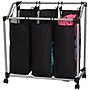 Household Essentials 3-Section Rolling Laundry Sorter, Metal, Black (9117)~#|#~sp12645788_sc7