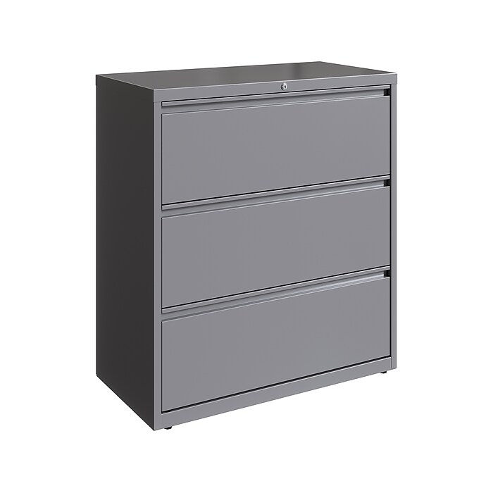 Hirsh HL10000 Series 3-Drawer Lateral File Cabinet, Locking